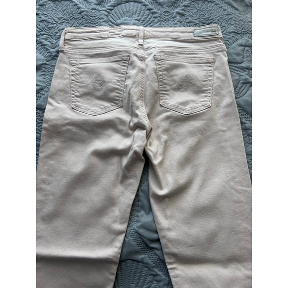 AG Adriano Goldschmied Stevie Slim Straight Ankle Jeans Cream 27R - Picture 7 of 12